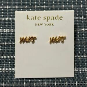 NEW | Kate Spade | Say Yes MRS Gold Stud Earrings (RET $48)